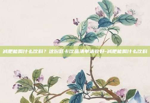 减肥能喝什么饮料?这份低卡饮品清单请收好-减肥能喝什么饮料