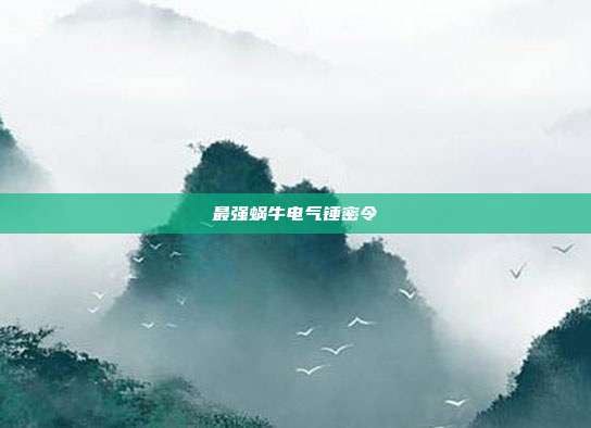最强蜗牛电气锤密令