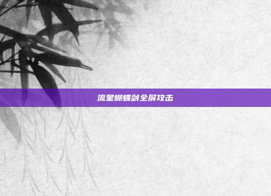 流星蝴蝶剑全屏攻击