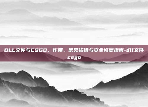 DLL文件与CSGO，作用、常见报错与安全修复指南-dll文件csgo