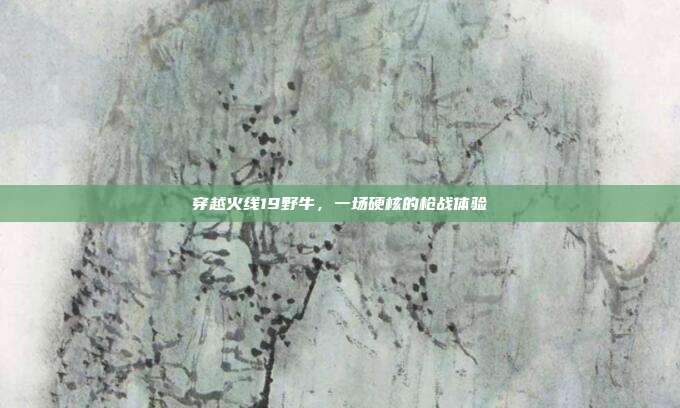 穿越火线19野牛,一场硬核的枪战体验