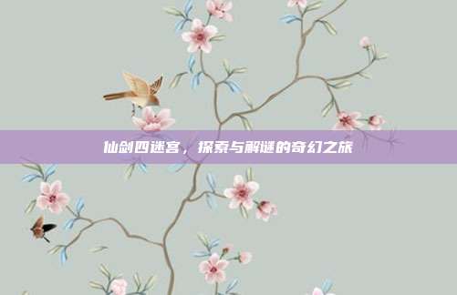 仙剑四迷宫,探索与解谜的奇幻之旅
