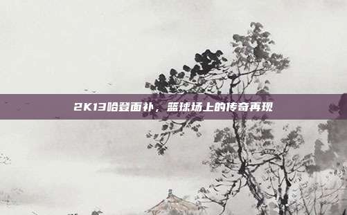 2K13哈登面补,篮球场上的传奇再现