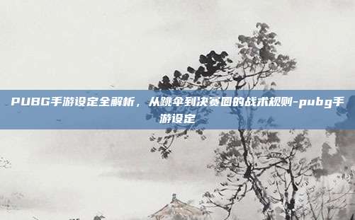 PUBG手游设定全解析,从跳伞到决赛圈的战术规则-pubg手游设定