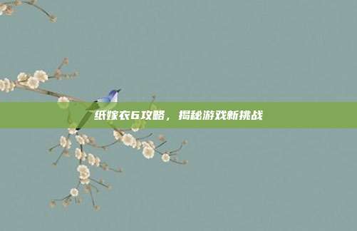 纸嫁衣6攻略，揭秘游戏新挑战