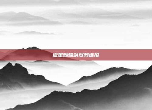 流星蝴蝶剑双刺连招