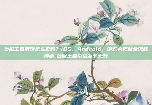 台服王者荣耀怎么更新?iOS、Android、游戏内更新全流程详解-台服王者荣耀怎么更新
