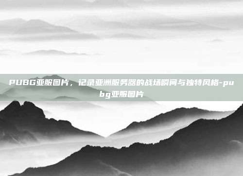 PUBG亚服图片,记录亚洲服务器的战场瞬间与独特风格-pubg亚服图片