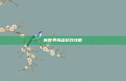 新世界海盗游戏攻略