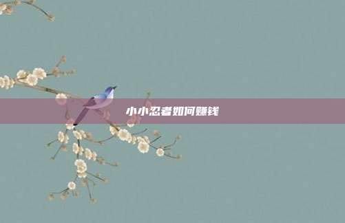 小小忍者如何赚钱