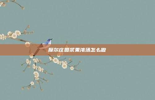 摩尔庄园浆果浓汤怎么做