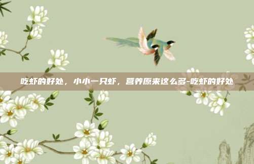吃虾的好处,小小一只虾,营养原来这么多-吃虾的好处