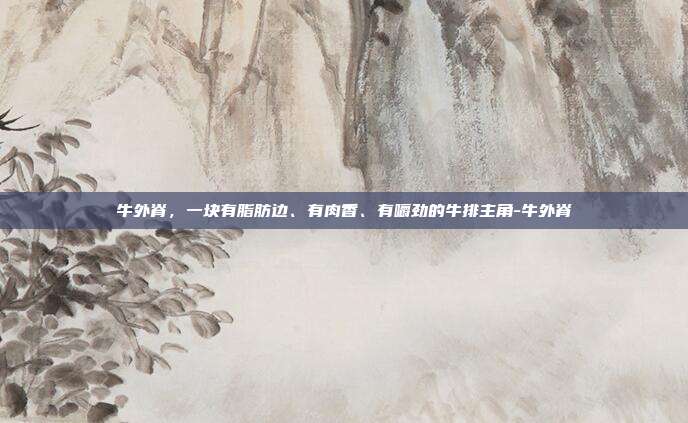 牛外脊,一块有脂肪边、有肉香、有嚼劲的牛排主角-牛外脊