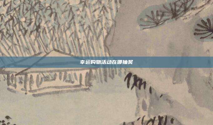 幸运购物活动在哪抽奖