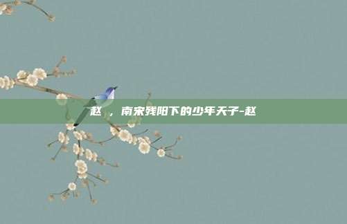 赵昰,南宋残阳下的少年天子-赵昰