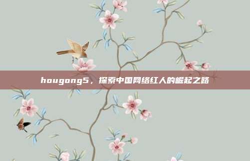 hougong5，探索中国网络红人的崛起之路