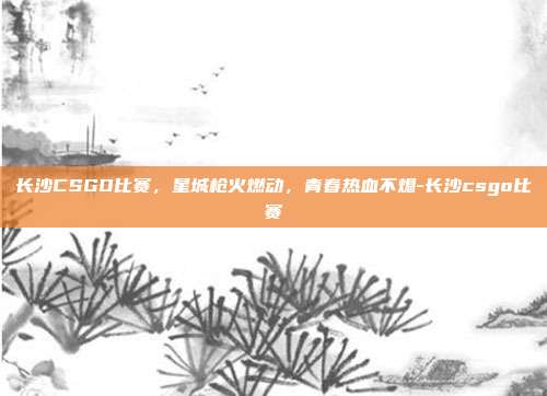 长沙CSGO比赛,星城枪火燃动,青春热血不熄-长沙csgo比赛
