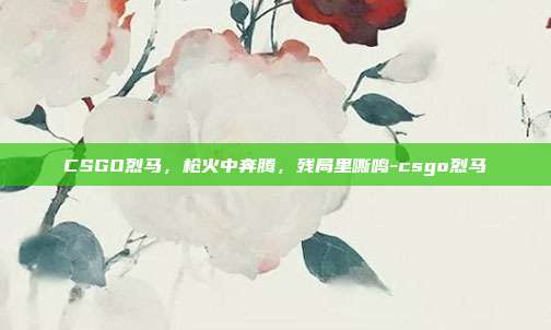 CSGO烈马,枪火中奔腾,残局里嘶鸣-csgo烈马