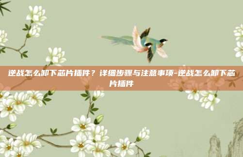 逆战怎么卸下芯片插件?详细步骤与注意事项-逆战怎么卸下芯片插件