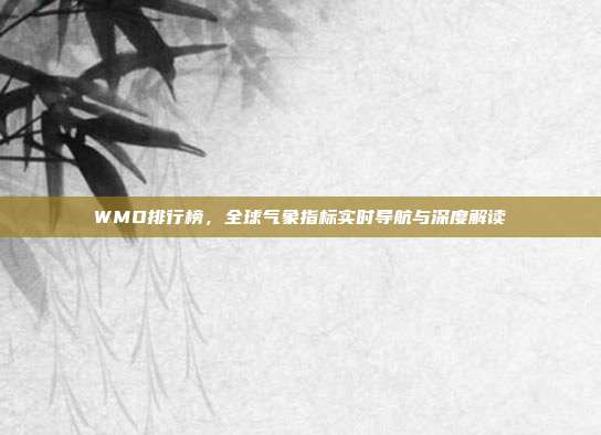 WMO排行榜,全球气象指标实时导航与深度解读