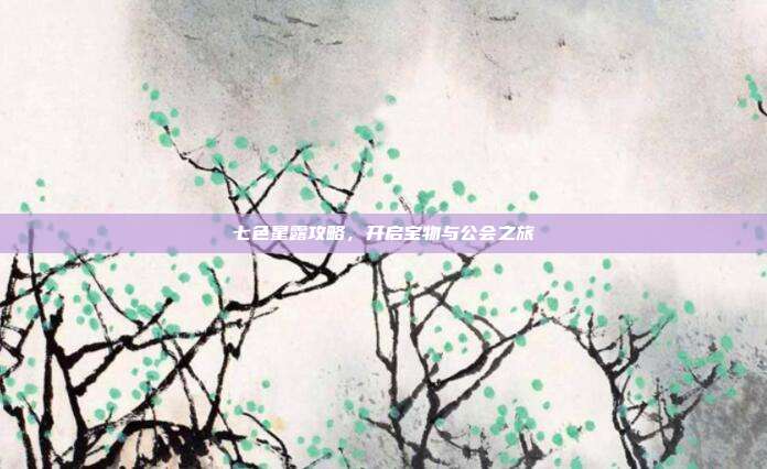 七色星露攻略，开启宝物与公会之旅