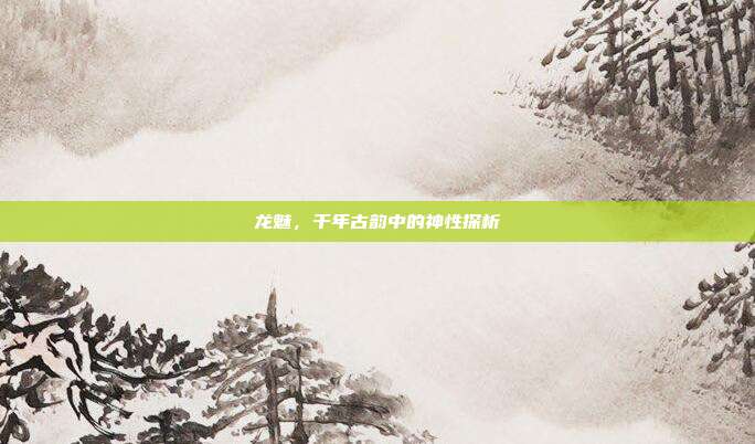 龙魅,千年古韵中的神性探析