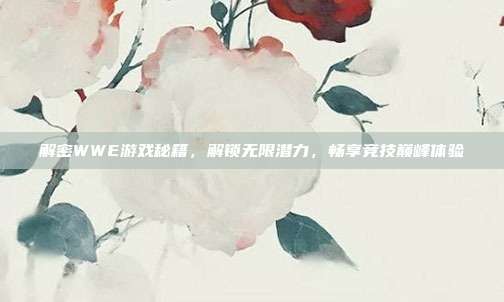 解密WWE游戏秘籍,解锁无限潜力,畅享竞技巅峰体验