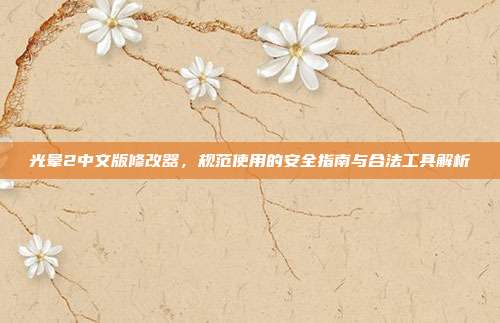 光晕2中文版修改器,规范使用的安全指南与合法工具解析