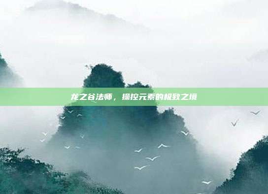 龙之谷法师，操控元素的极致之境