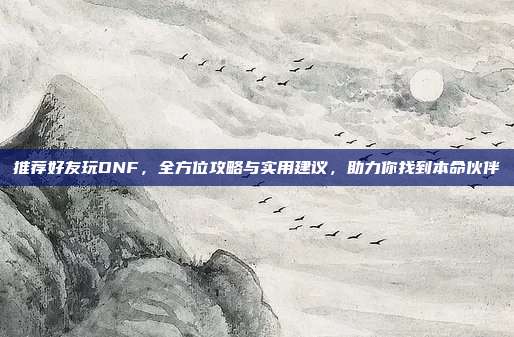推荐好友玩DNF，全方位攻略与实用建议，助力你找到本命伙伴