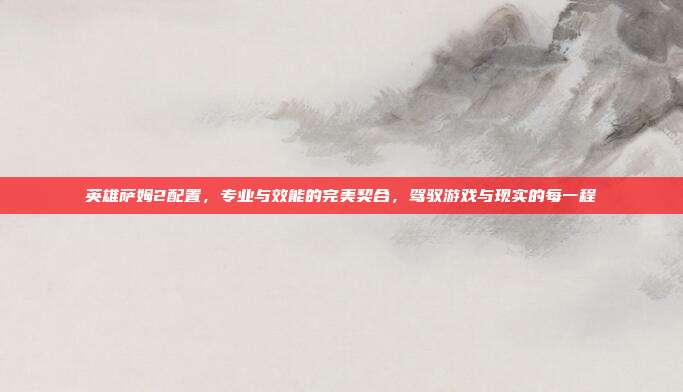 英雄萨姆2配置，专业与效能的完美契合，驾驭游戏与现实的每一程
