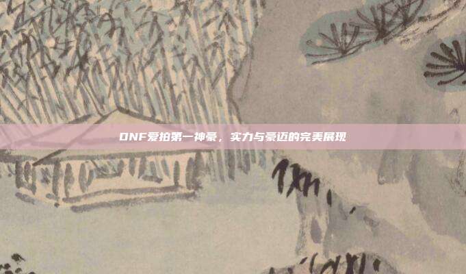 DNF爱拍第一神豪，实力与豪迈的完美展现