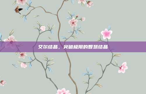 艾尔结晶,突破极限的智慧结晶