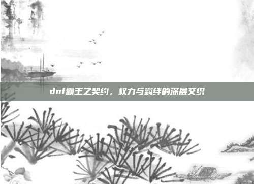 dnf霸王之契约,权力与羁绊的深层交织