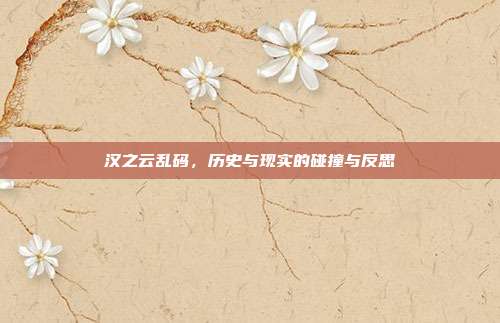 汉之云乱码,历史与现实的碰撞与反思