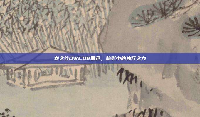 龙之谷DWCDR角色，暗影中的独行之力