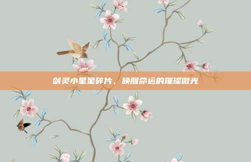 剑灵小星星碎片，唤醒命运的璀璨微光