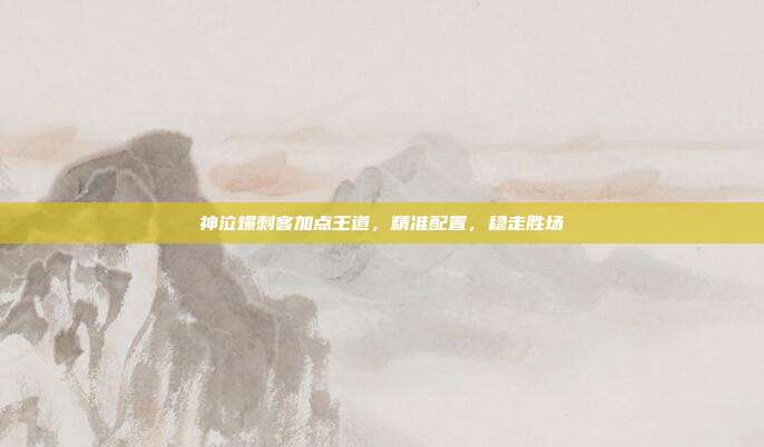 神泣爆刺客加点王道，精准配置，稳走胜场