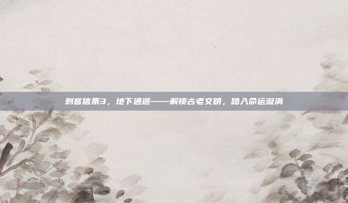 刺客信条3,地下通道——解锁古老文明,踏入命运漩涡