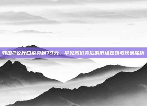 韩国2公斤白菜卖到79元,罕见高价背后的市场逻辑与现象探析