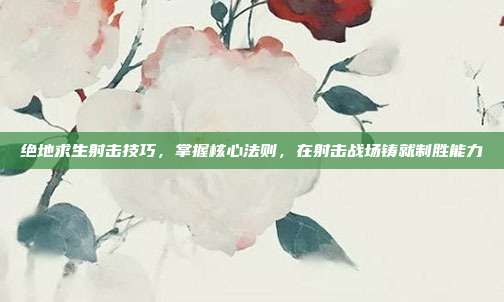 绝地求生射击技巧,掌握核心法则,在射击战场铸就制胜能力