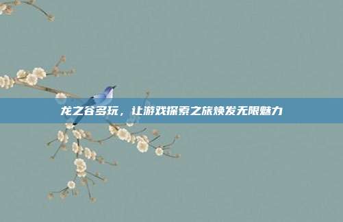 龙之谷多玩，让游戏探索之旅焕发无限魅力