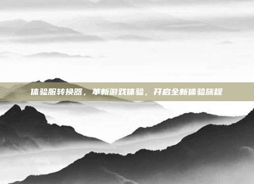 体验服转换器,革新游戏体验,开启全新体验旅程