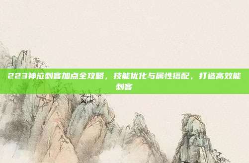 223神泣刺客加点全攻略,技能优化与属性搭配,打造高效能刺客