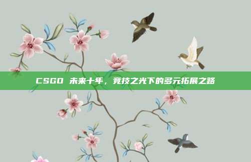 CSGO 未来十年,竞技之光下的多元拓展之路