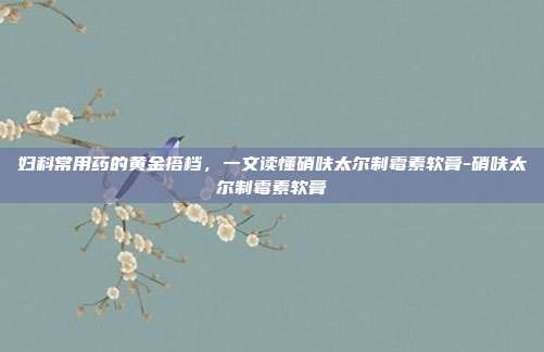 妇科常用药的黄金搭档，一文读懂硝呋太尔制霉素软膏-硝呋太尔制霉素软膏