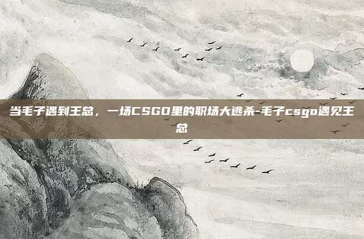 当毛子遇到王总，一场CSGO里的职场大逃杀-毛子csgo遇见王总