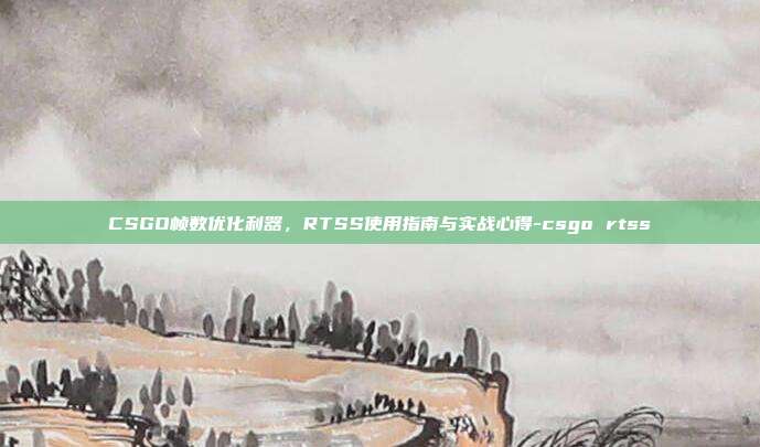 CSGO帧数优化利器，RTSS使用指南与实战心得-csgo rtss