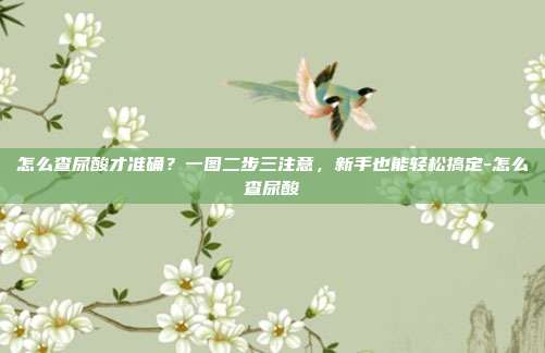 怎么查尿酸才准确？一图二步三注意，新手也能轻松搞定-怎么查尿酸