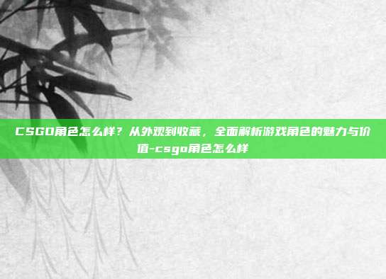 CSGO角色怎么样？从外观到收藏，全面解析游戏角色的魅力与价值-csgo角色怎么样